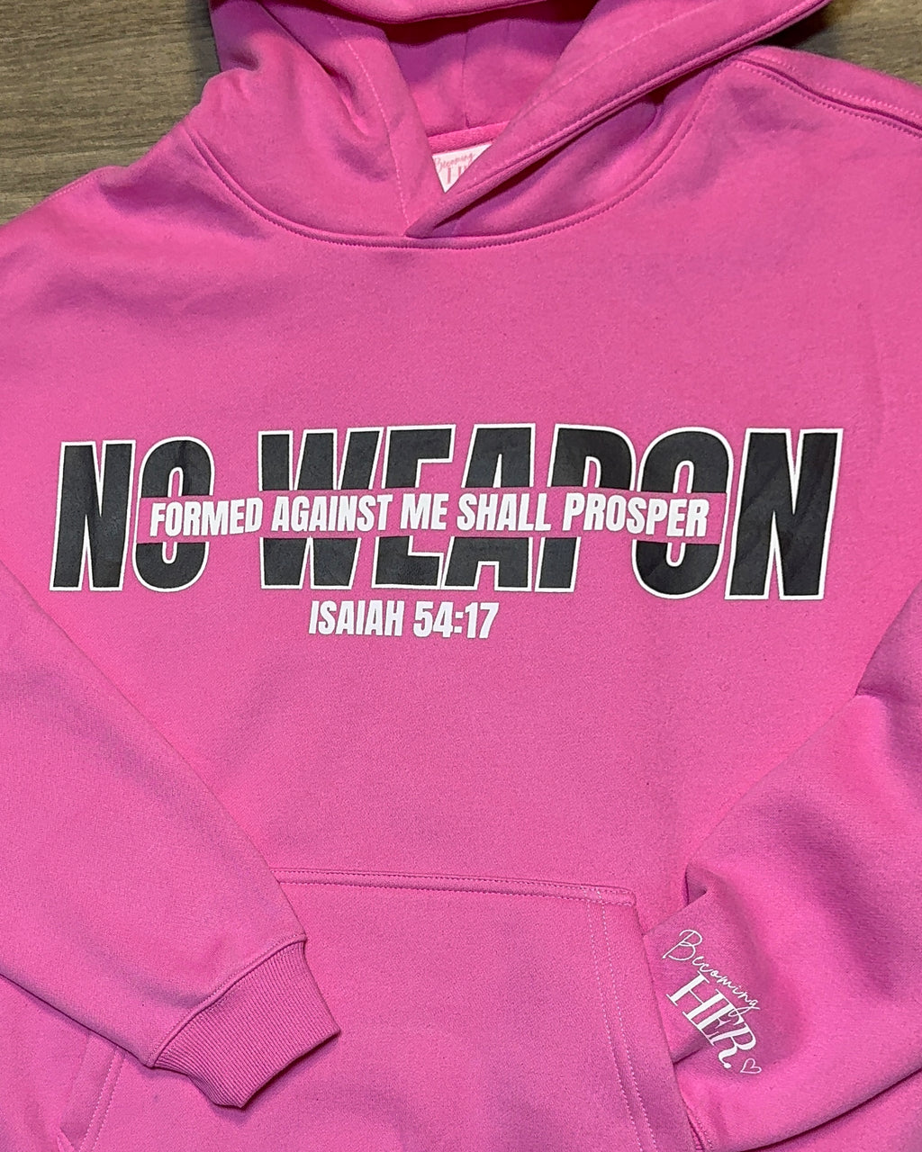 No Weapon Pink Hoodie