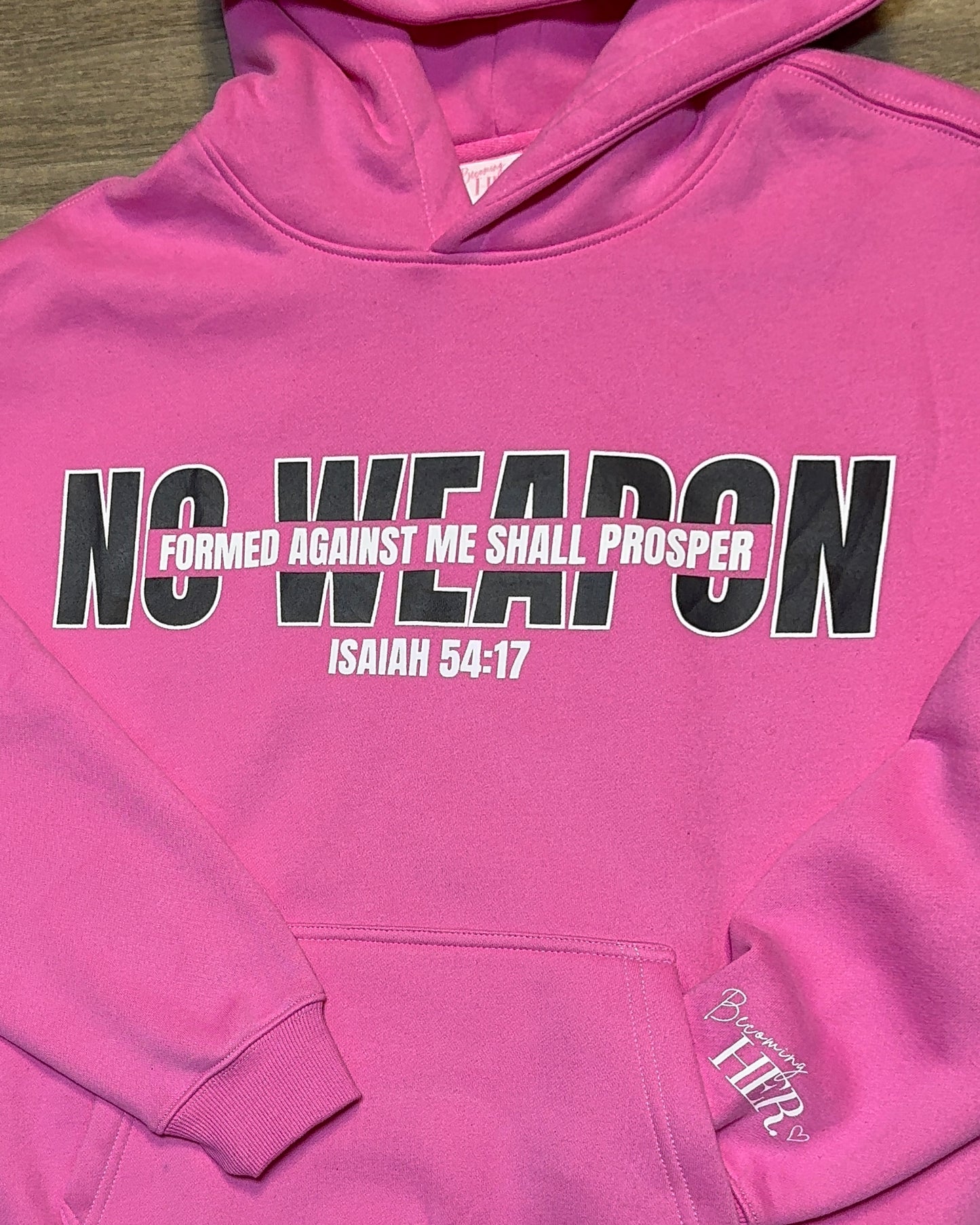 No Weapon | Pink Hoodie