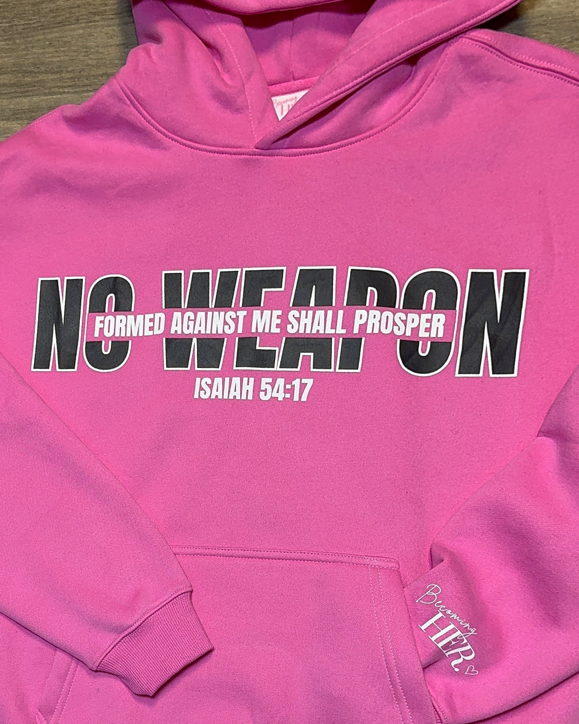 No Weapon Pink Hoodie