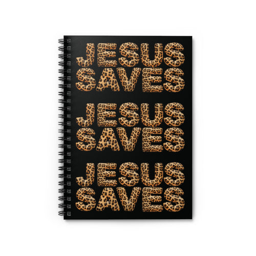Cheetah Jesus Saves Scripture Notebook