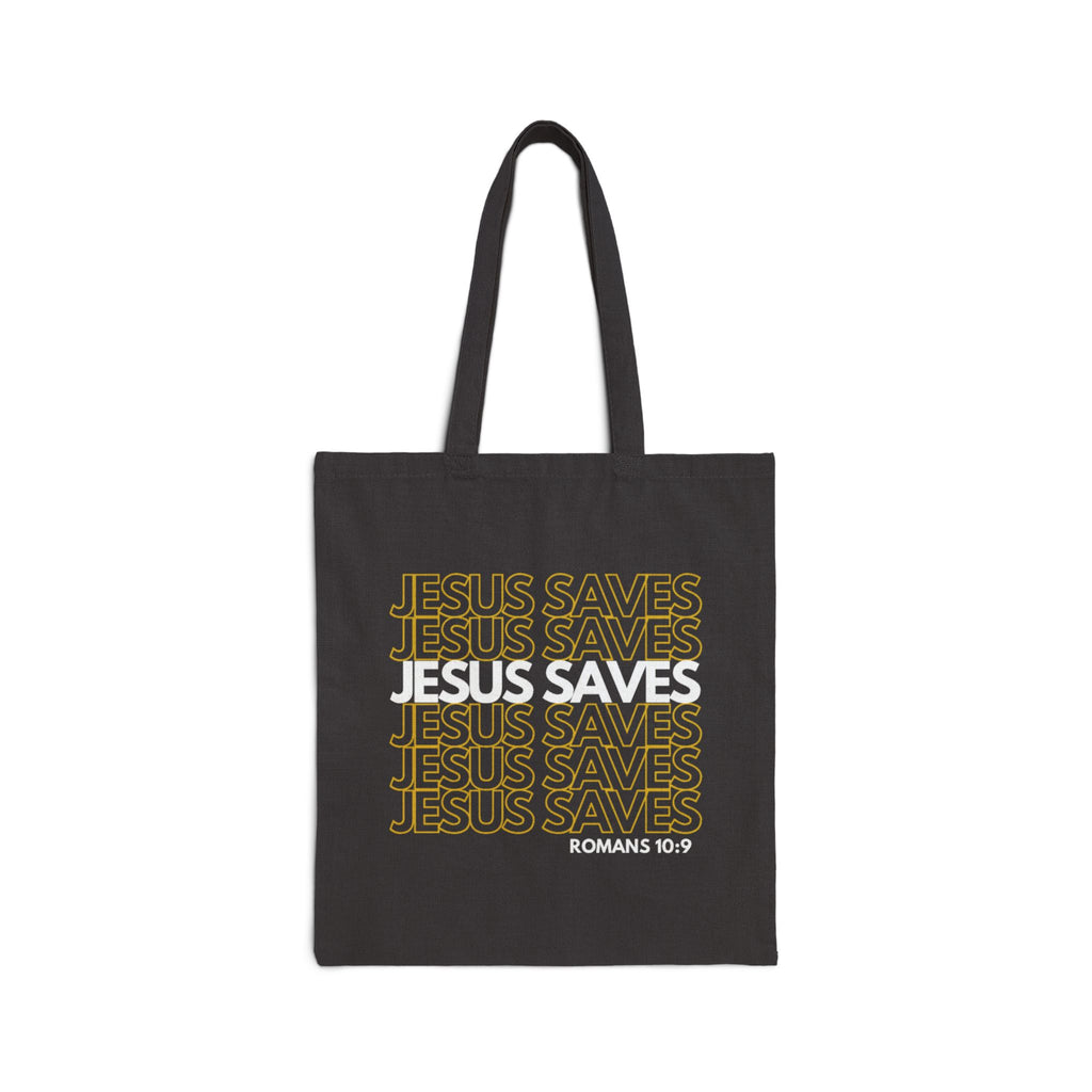 Yellow Jesus Saves Tote Bag