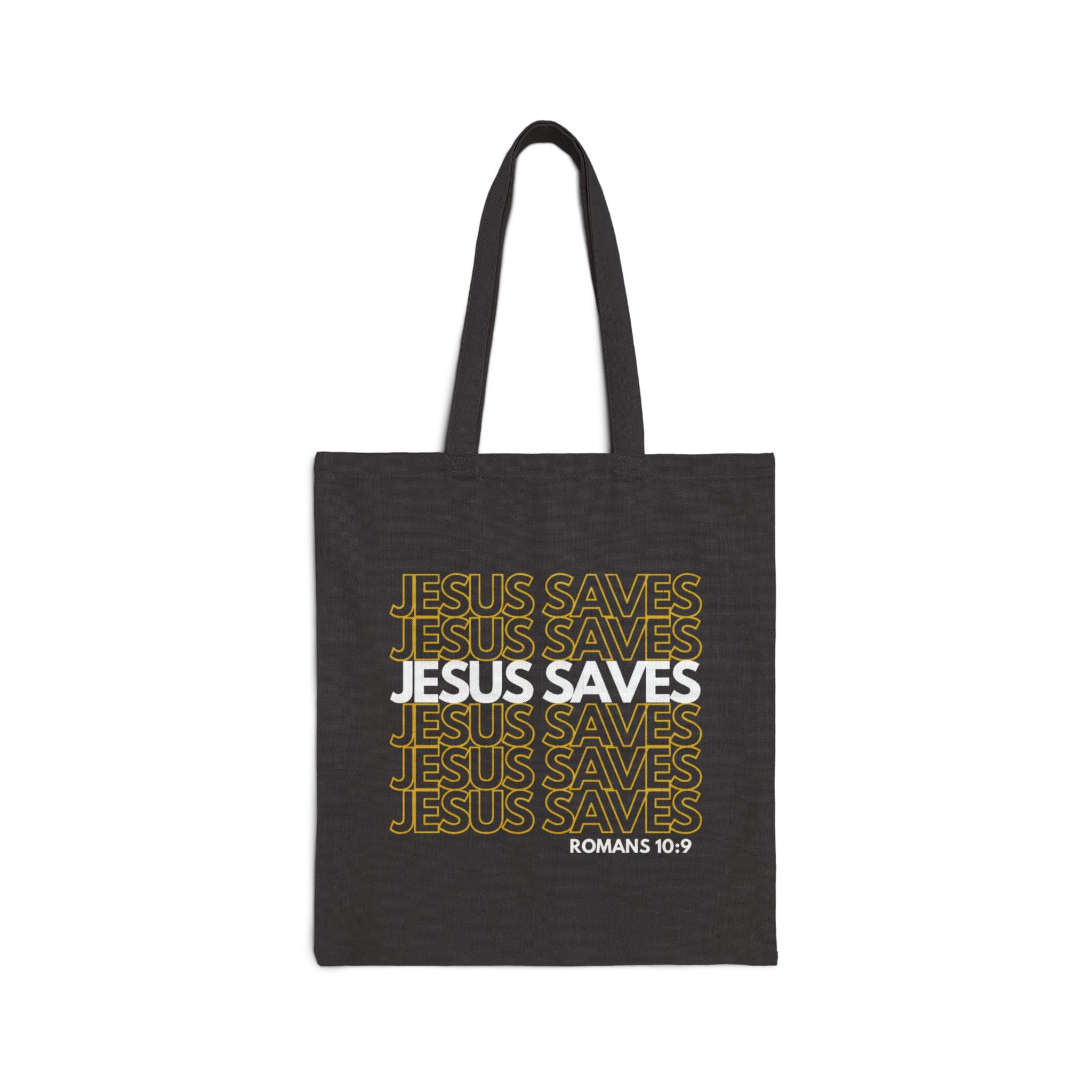 Yellow Jesus Saves Tote Bag