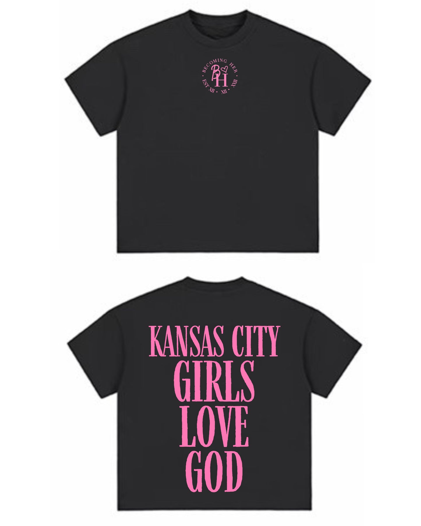 Kansas City Girls Love God Black Tee