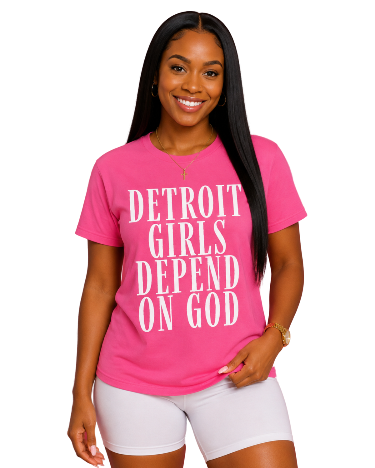 Detroit Girls Depend on God Tee