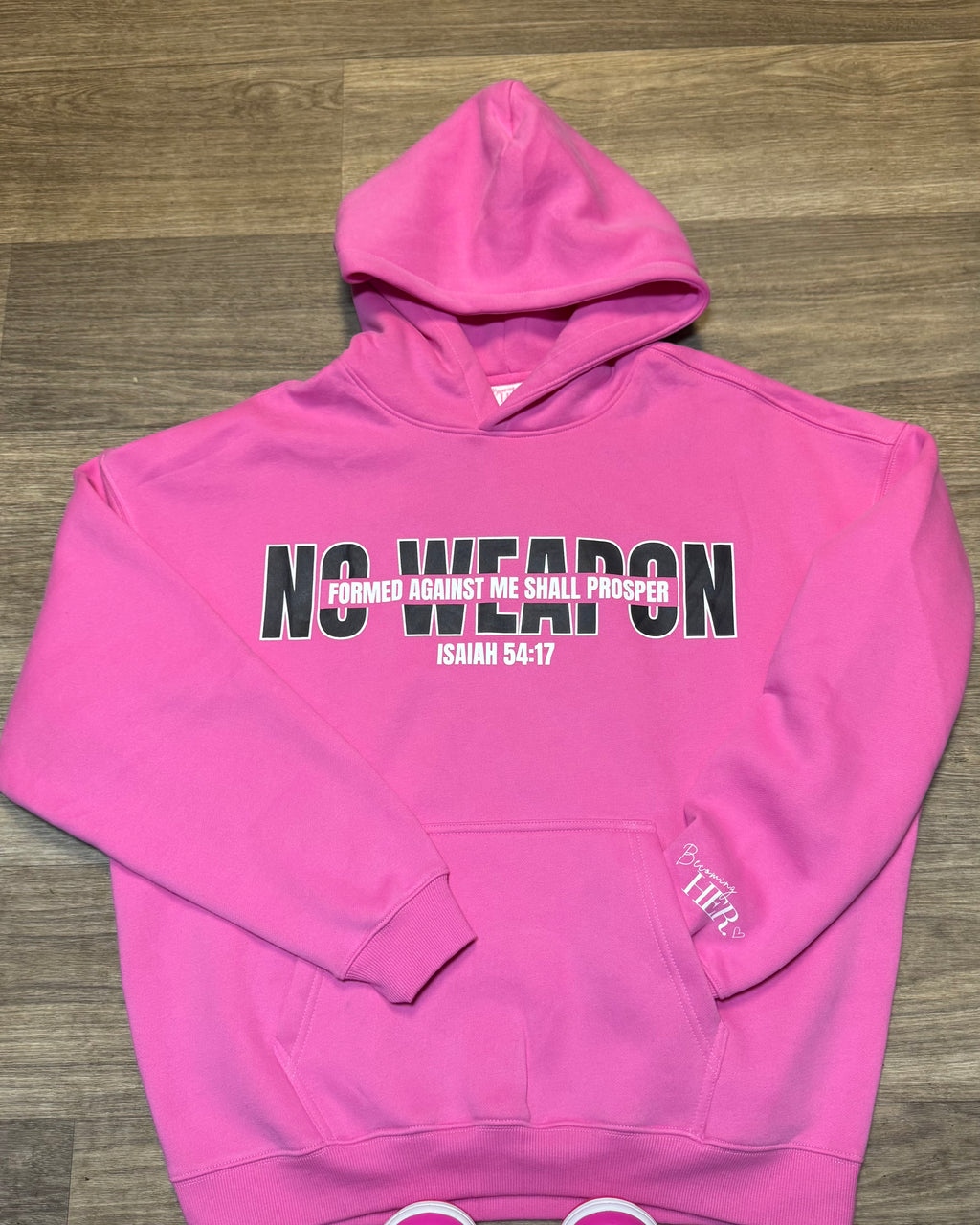 No Weapon Pink Hoodie