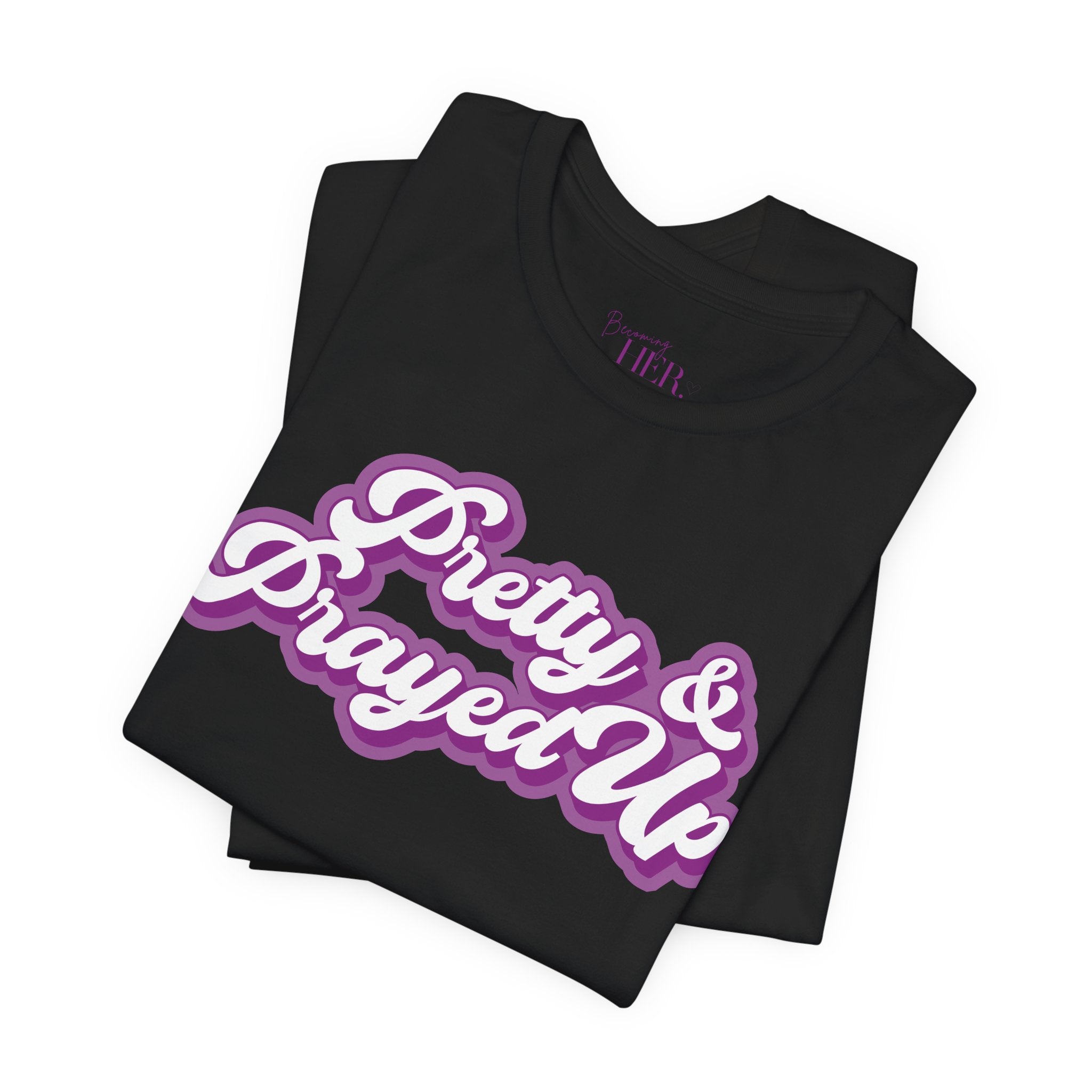 Pretty & Prayed Up T-Shirt | Grape Purple