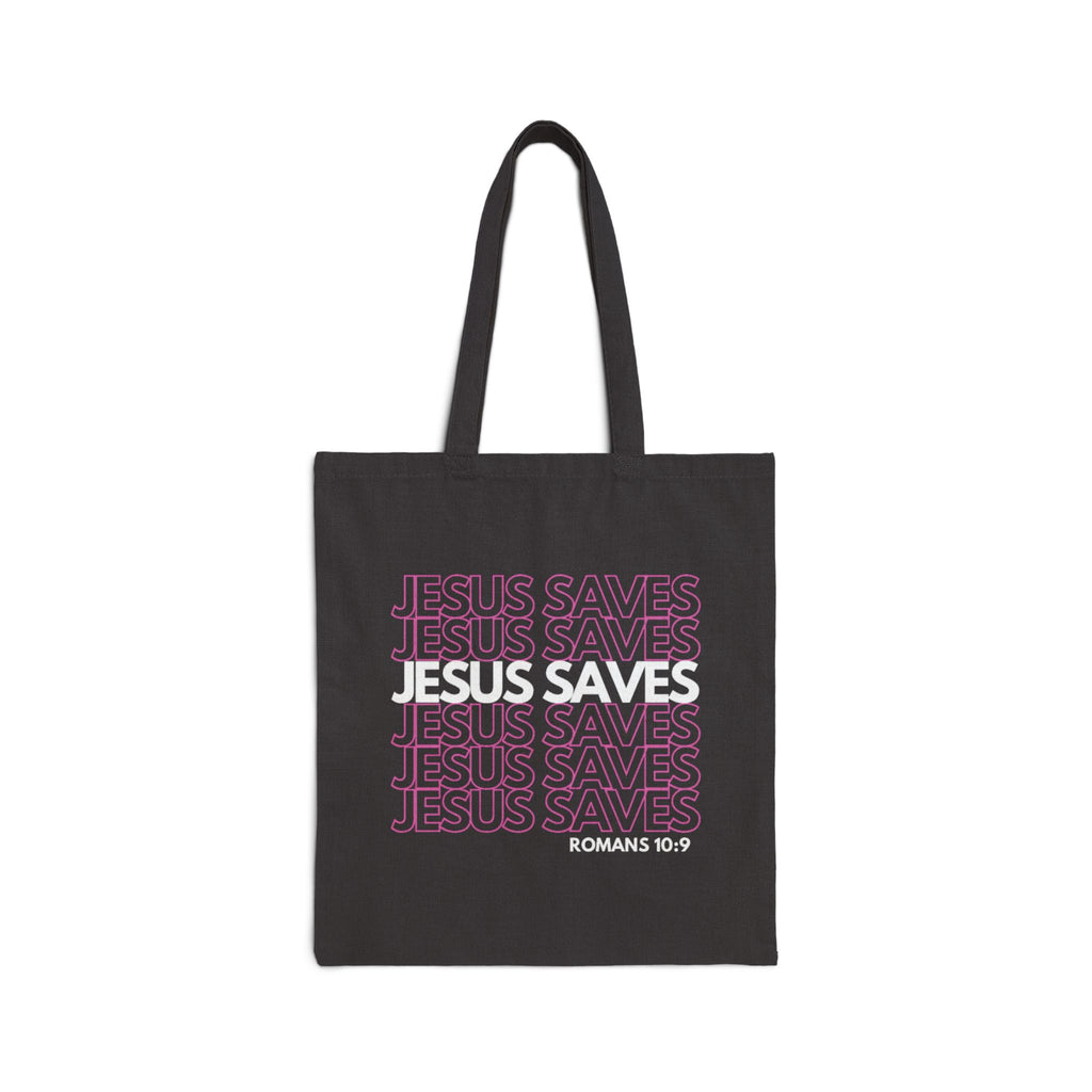 Pink Jesus Saves Tote Bag