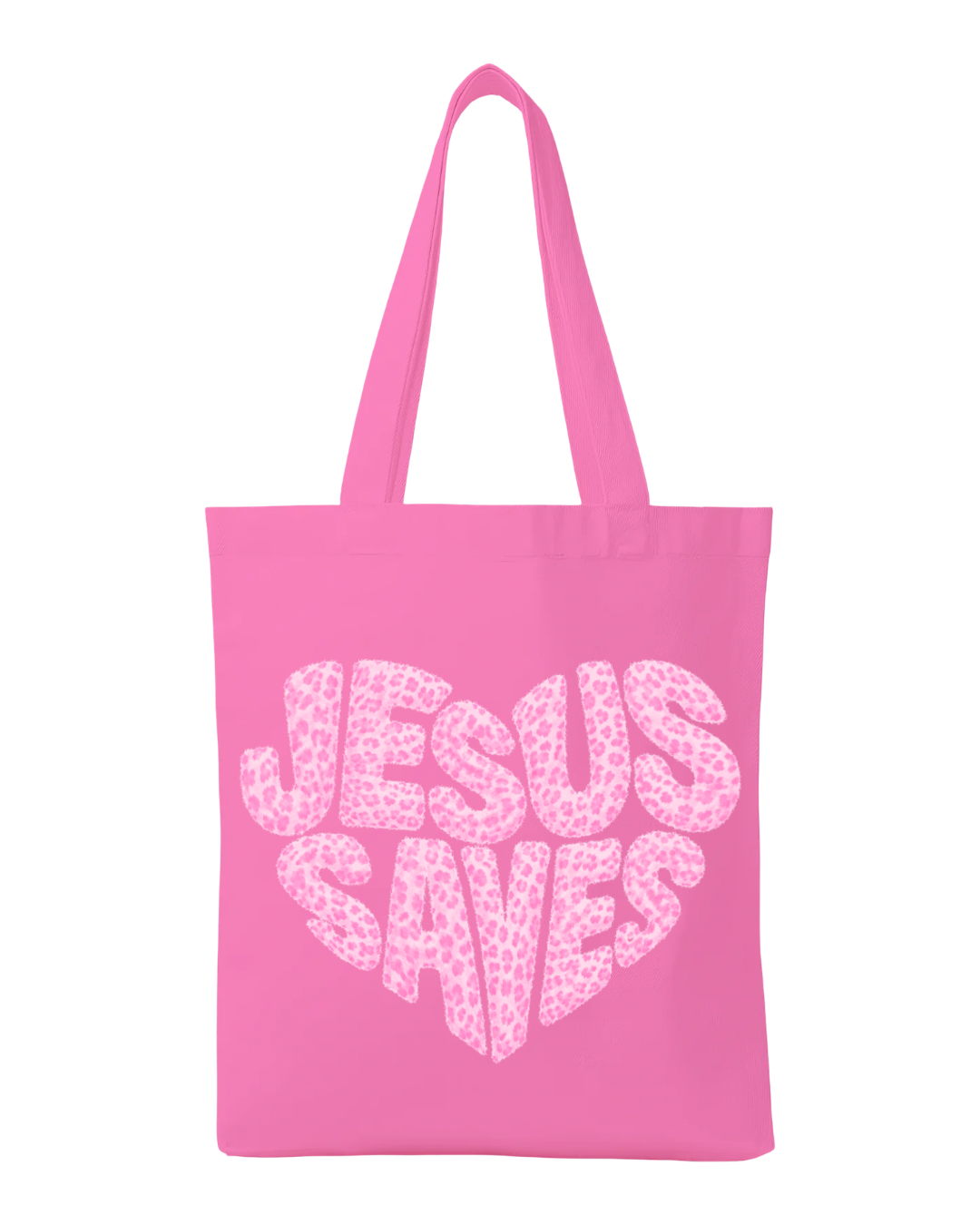 Jesus Saves Tote Bags (Hot Pink)