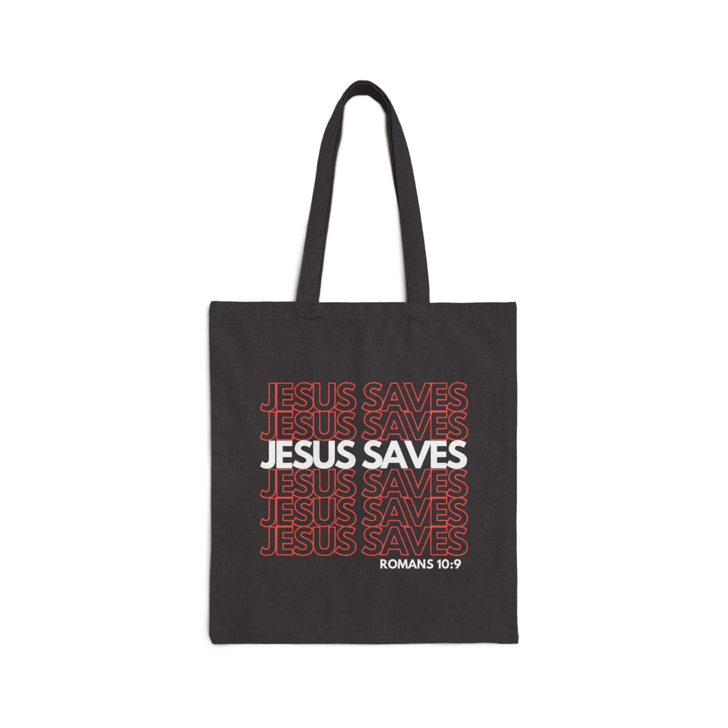 Red Jesus Saves Tote Bag