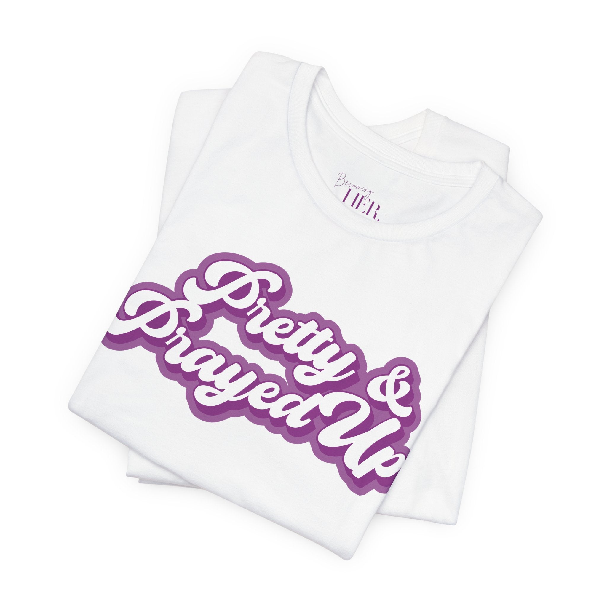 Pretty & Prayed Up T-Shirt | Grape Purple