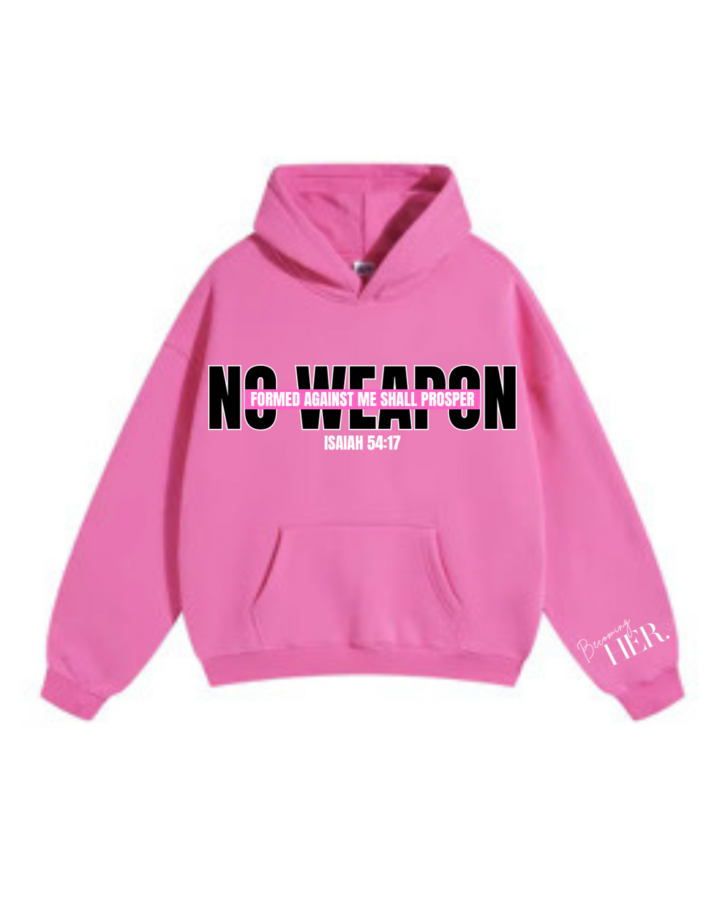No Weapon Pink Hoodie