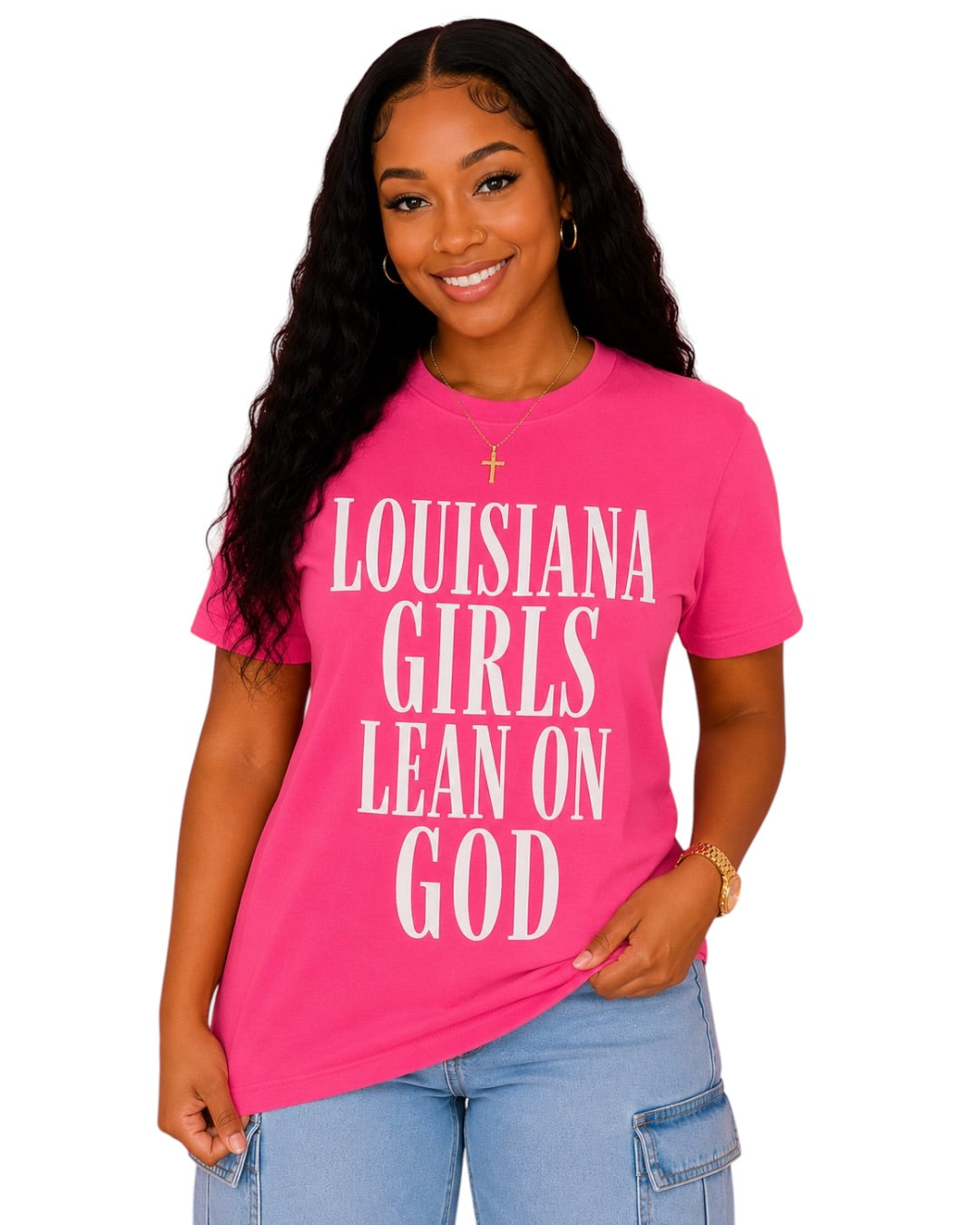 Louisiana Girls Lean On God Tee