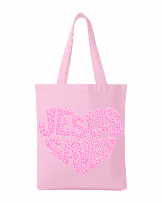 Jesus Saves Tote Bags (Light Pink)