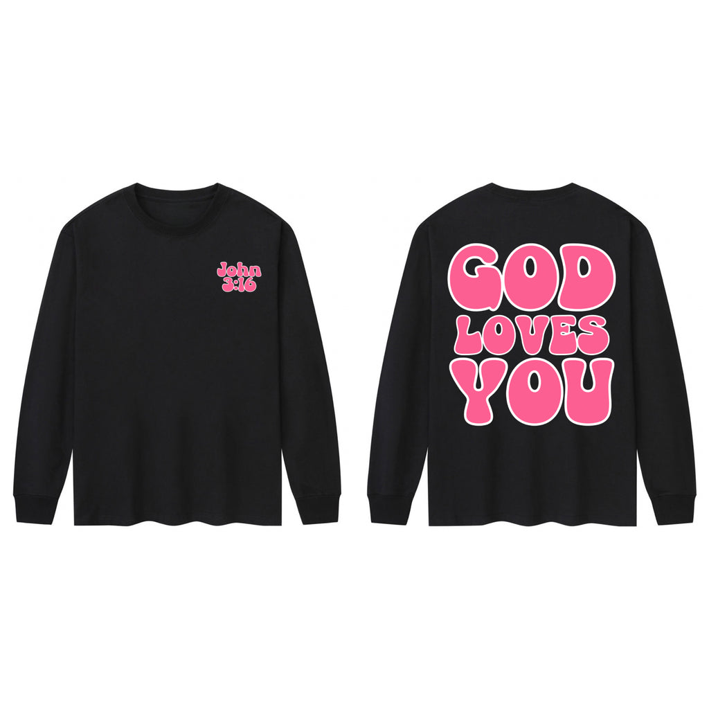 God Loves You Black T-Shirt