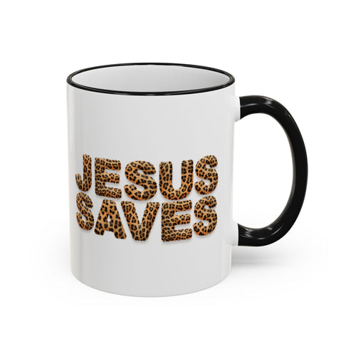 Cheetah Jesus Saves Coffee Mug (11oz)