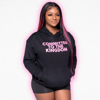 Committed Black Hoodie